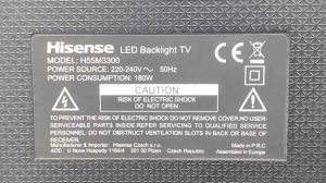 Reparación televisión Hisense H55M3300 con fallo de LEDs en Sator