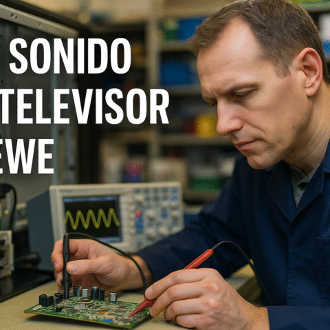 Técnico comprobando televisor Loewe sin sonido en Alicante, imagen destacada