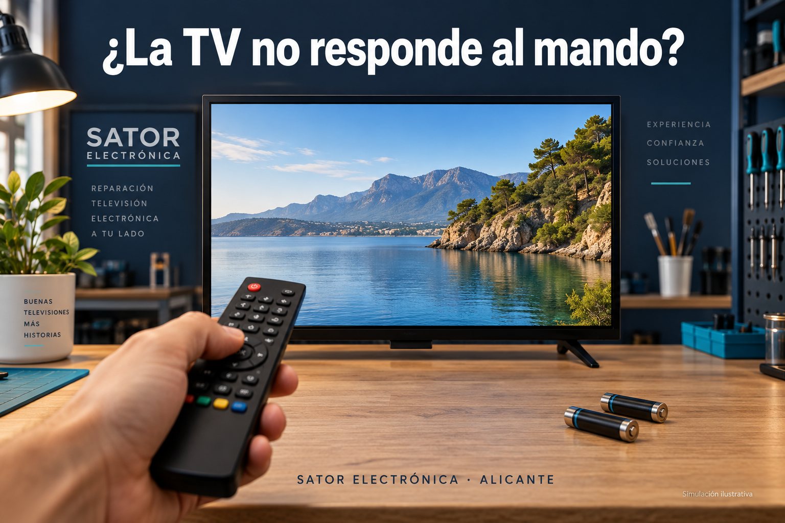 Diagnóstico de receptor y mando en televisor Philips